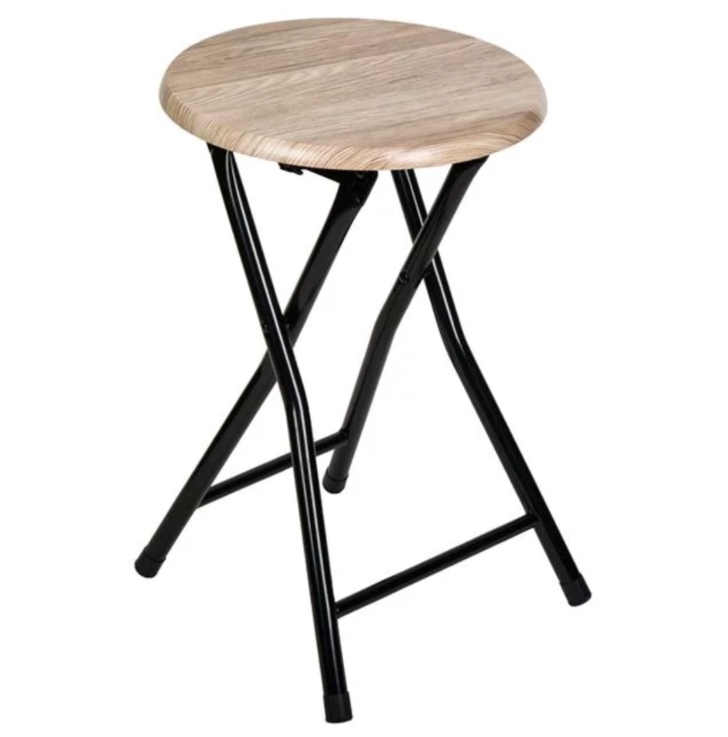 Scaun pliabil, CST, otel inoxidabil, maro, diametru sezut 30 cm , Inaltime 47 cm