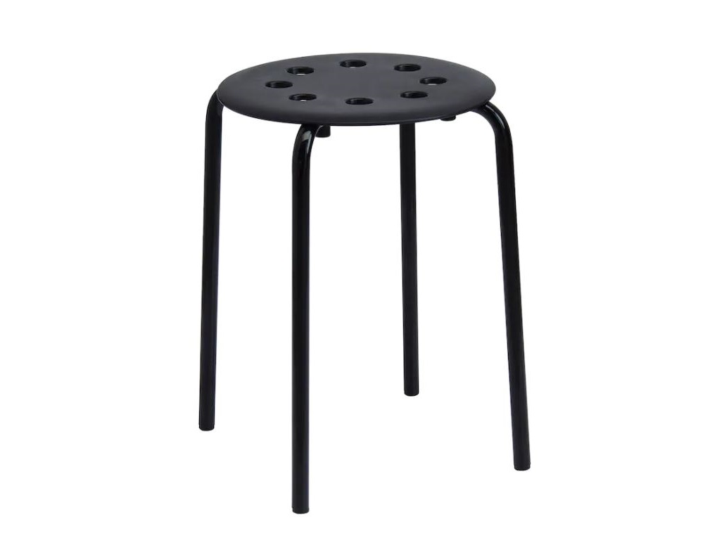 Taburet fix Cali, negru 45x40x32cm