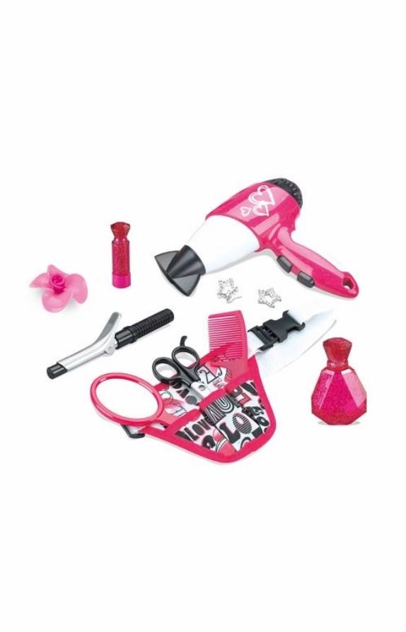 Set coafor,Cali, cu accesorii,sunete,roz,11 piese, 4ani+
