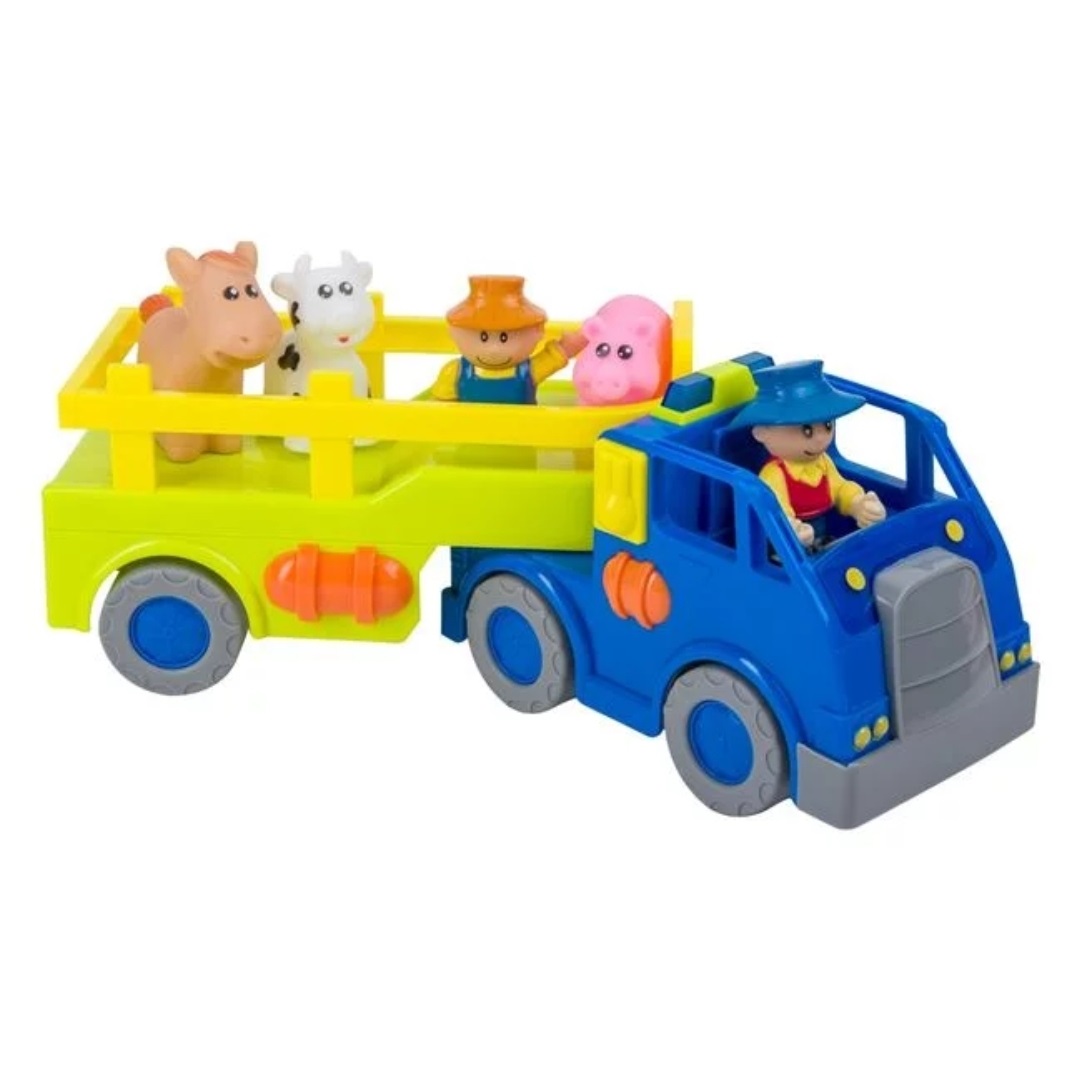 Camion agricol cu functie sonora si luminoasa, multicolor, +2 ani
