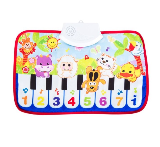 Pian pentru copii, Cali, cu chei numerotate si animale colorate, multicolor, 46×3.5×30 cm