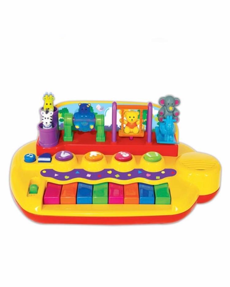 Pian prescolar Cali, cu figurine care danseaza pe muzica,cu 5 melodii si instrumente muzicale