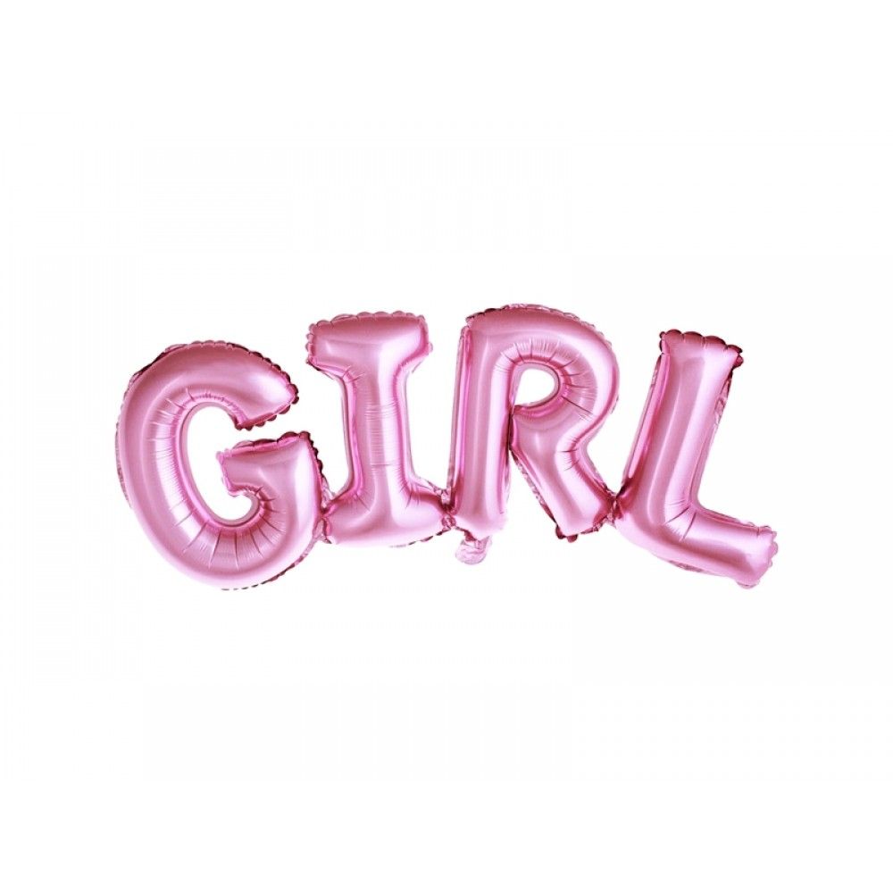Balon din folie, Cali, Girl, Roz, 94×37 cm