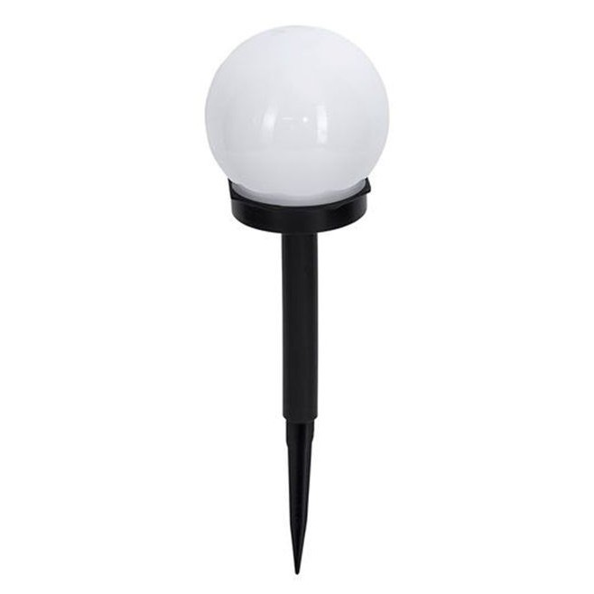 Lampa solara LED, glob, plastic, H 38 cm, Lumina led alba