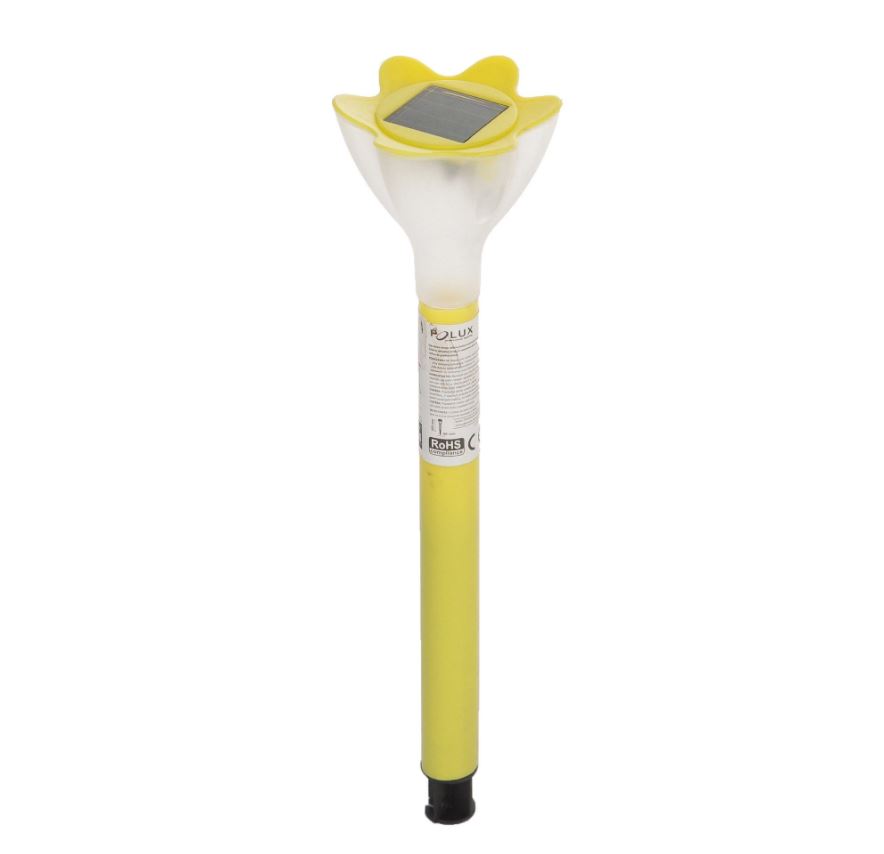 Lampa solara  Led CALI, galben, IP 44, plastic