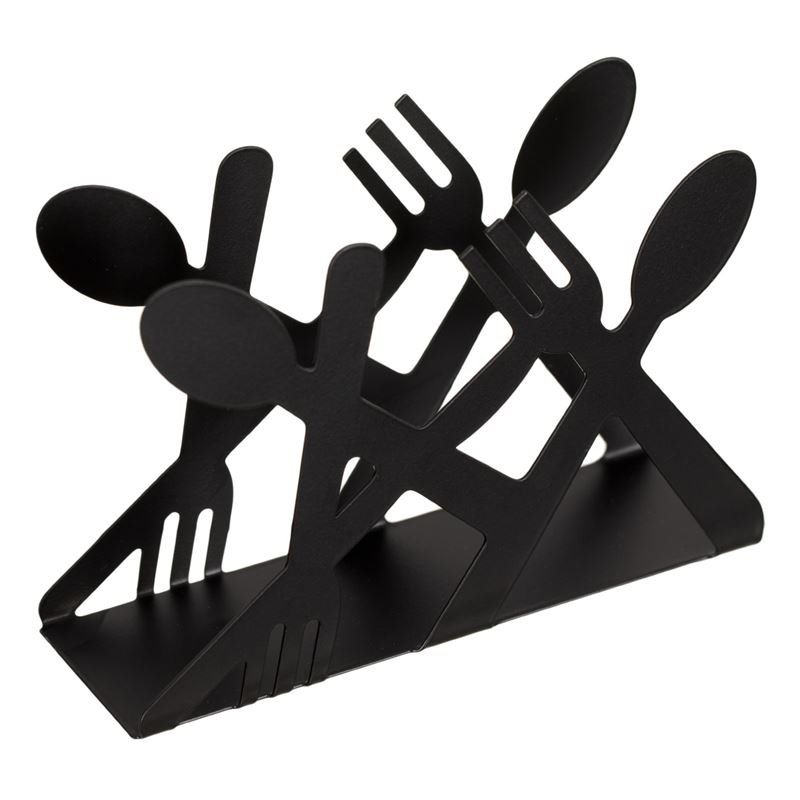 Suport pentru servetele, tacamuri, metal, negru, D09-03