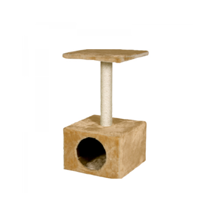 Ansamblu pentru pisici VENITIVO , suport ascutit gheare, patut, 30 x 30 x 55 cm, bej