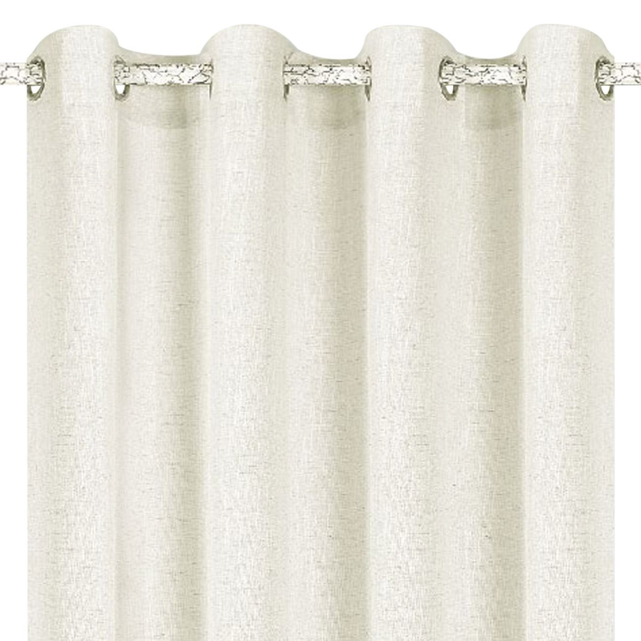 Perdea decorativa, Cali, cu inele metalice, 100% poliester, 140 x 260 cm