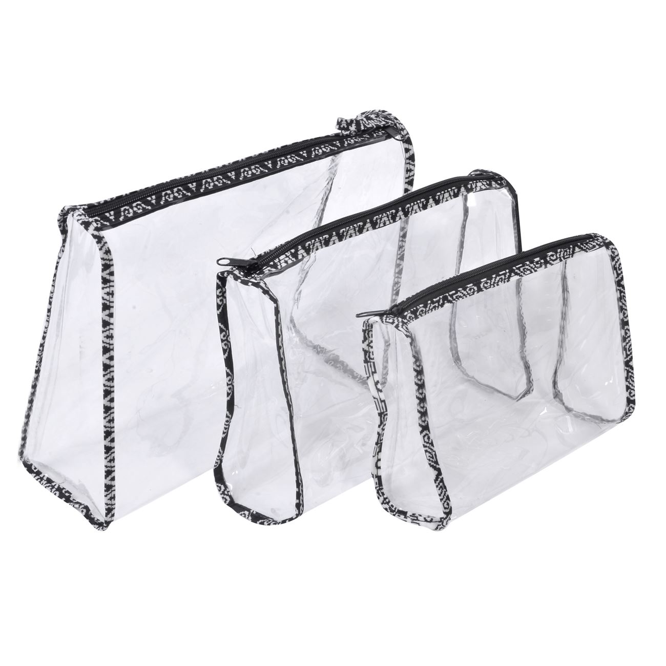 Set portfard, Cali, 3 piese, transparent, Travel