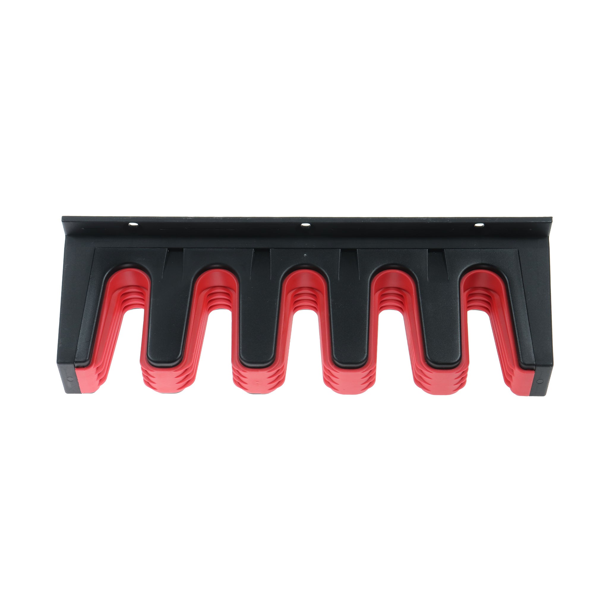 Suport pentru unelte de gradina CALI, plastic, negru cu rosu, 31 x 7 cm