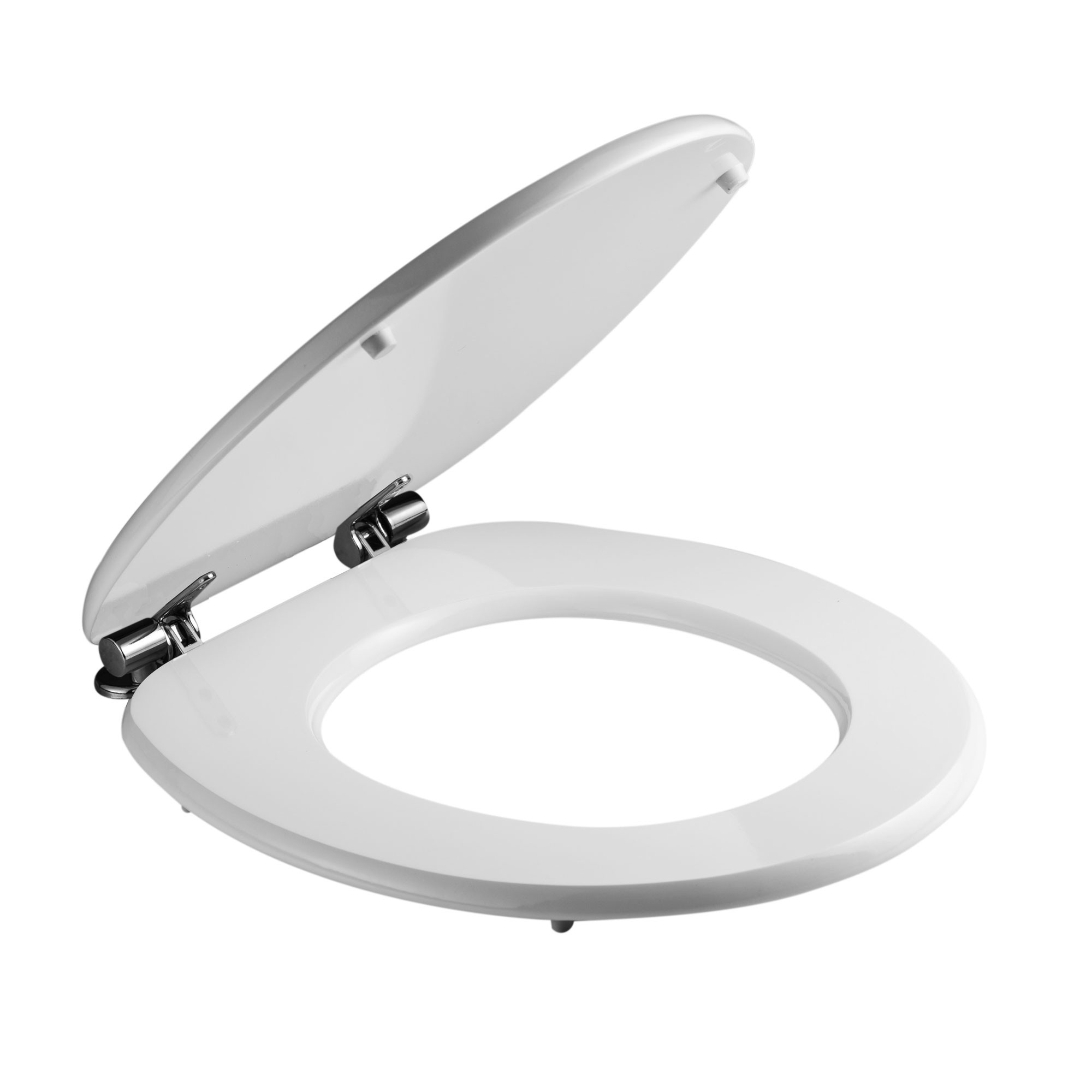 Capac WC din MDF, Cali, alb, inchidere lenta, 375 x 443 mm