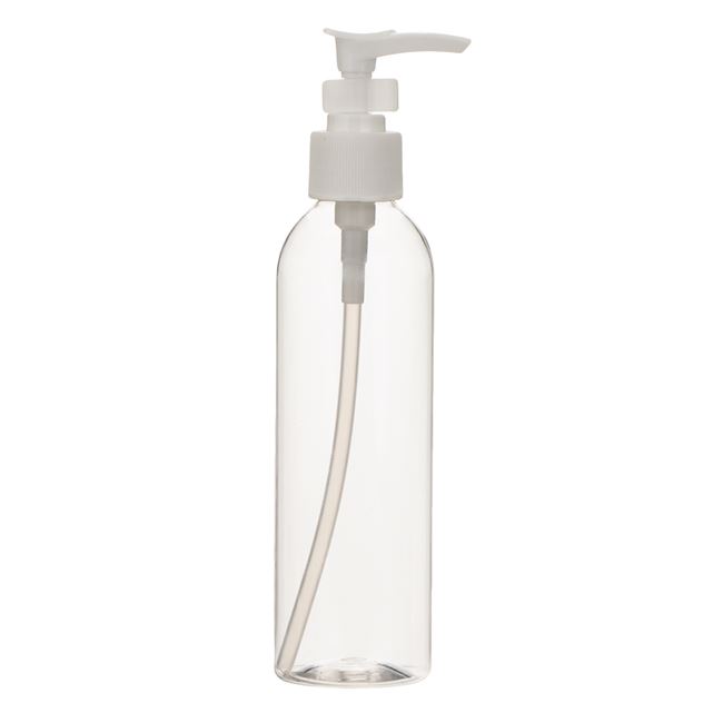 Recipient VENITIVO® pentru calatorie, din plastic, transparent, cu siguranta pentru evitarea deschiderilor accidentale capacitate 200 ml