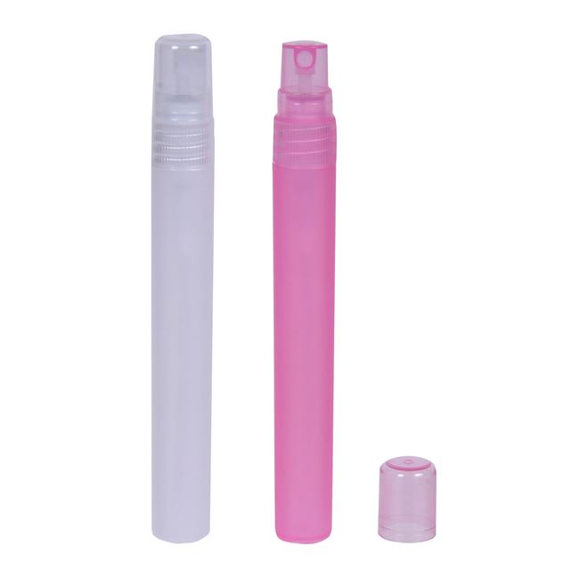 Set 2 recipiente cu pulverizare pentru calatorie, VENITIVO®, din plastic, alb roz, continut 2 recipiente la 12 ml fiecare