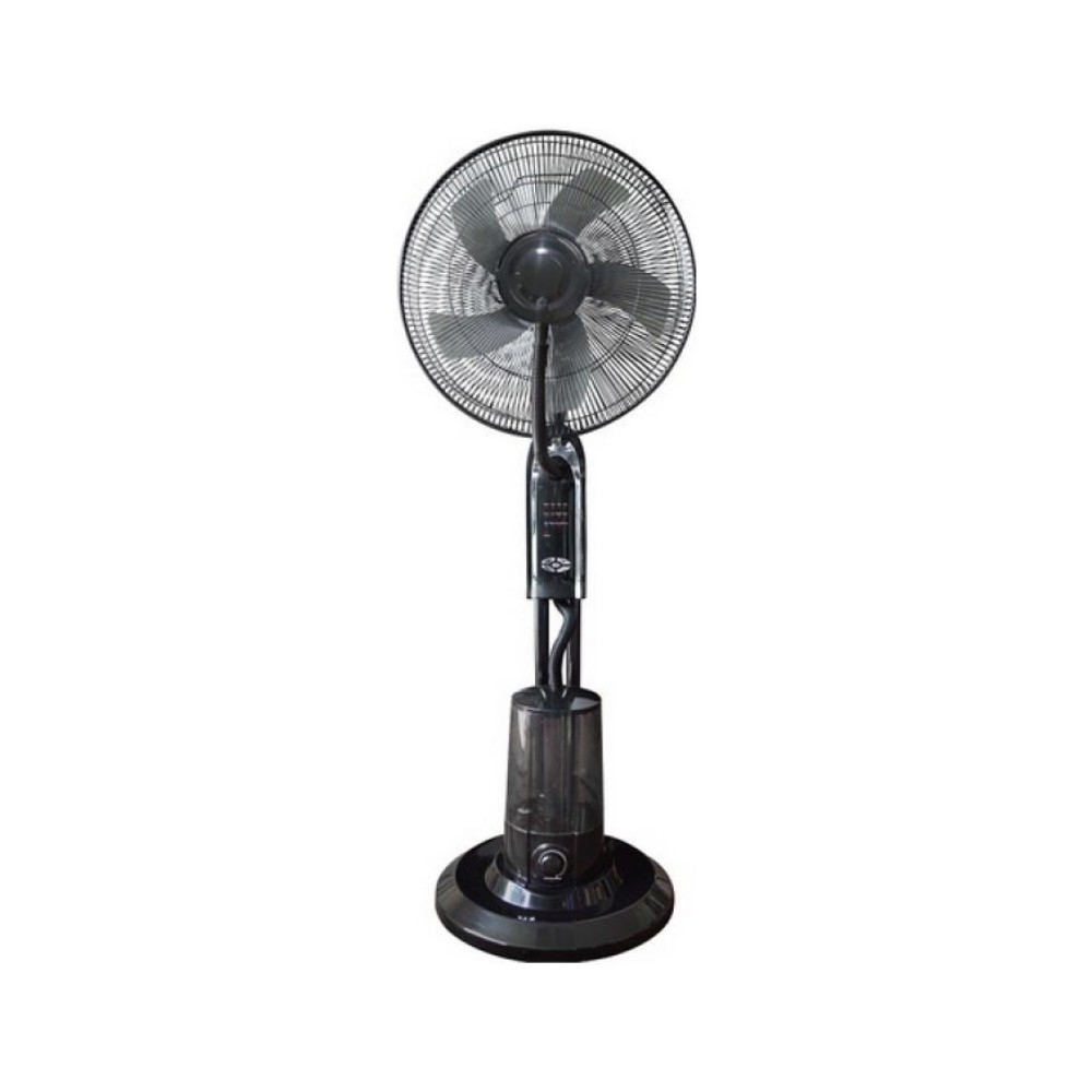 Ventilator cu pulverizare apa Cali, 45 W, 3 viteze, diametru 40 cm, rezervor apa 3 l, umidificator cu ultrasunete, telecomanda, negru