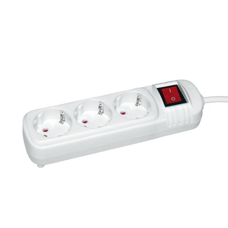 Prelungitor Cali 3 prize, 2 m, 2200W, 3 x 1 mmp, contact de protectie, intreru
